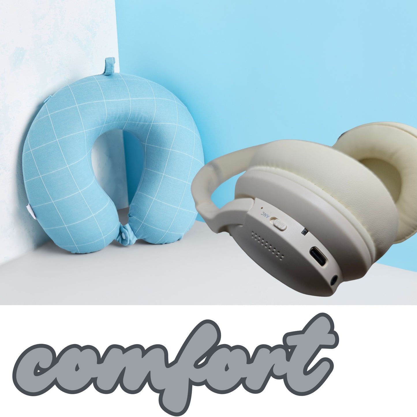 Travel Earphones with Active Noise Cancellation and BT