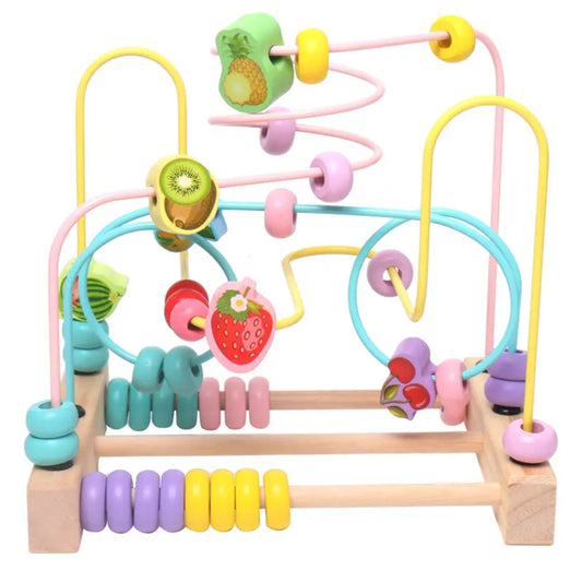 Wooden Beads Fruit hand and eye co-ordination for toddlers