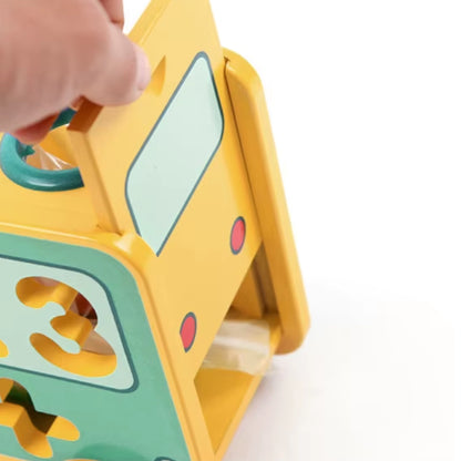 Wooden Bus Number Puzzle and Hammer hand co-ordination