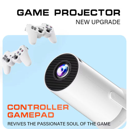 Gaming Projector with games and controls.