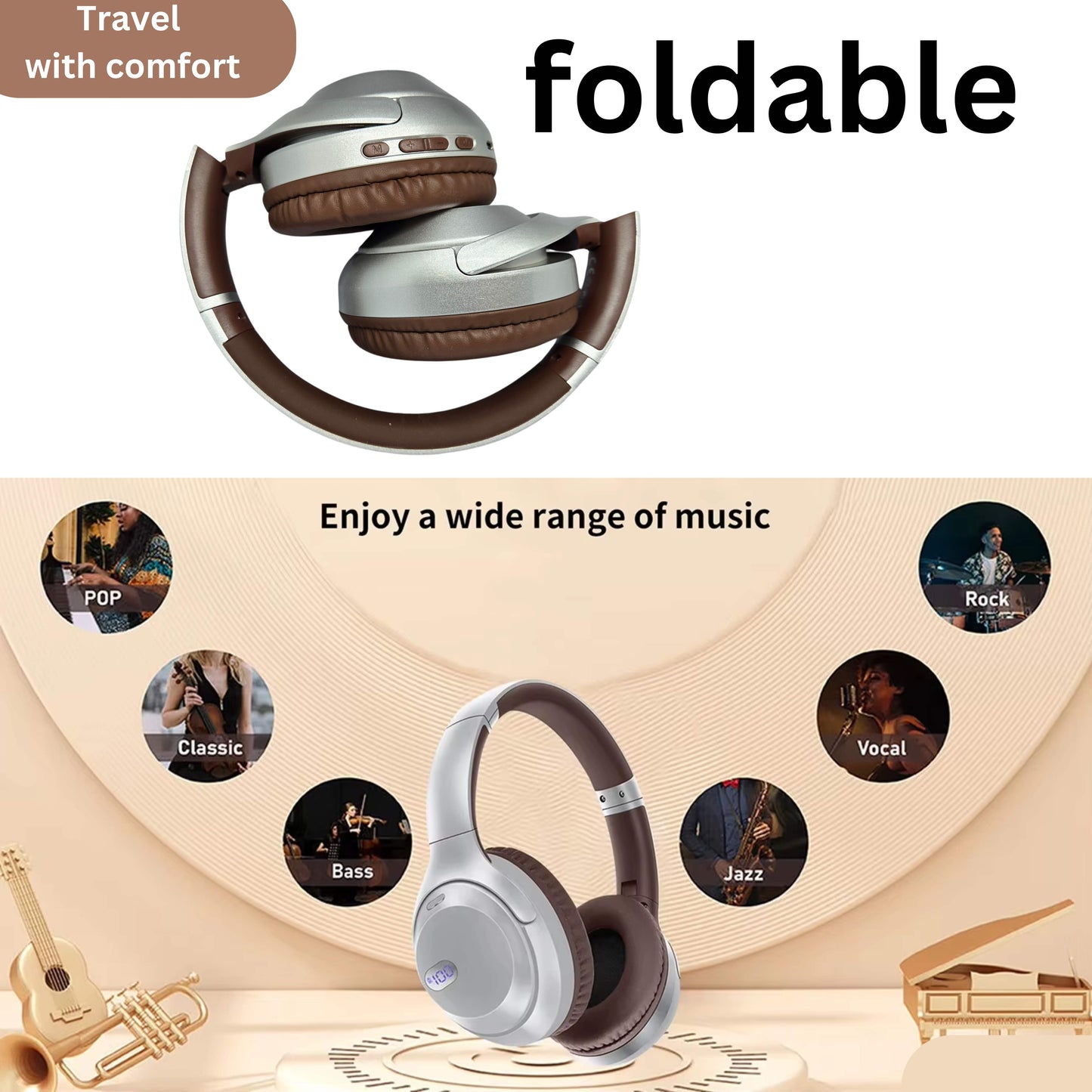 Bluetooth Travel and Lesure Headphones