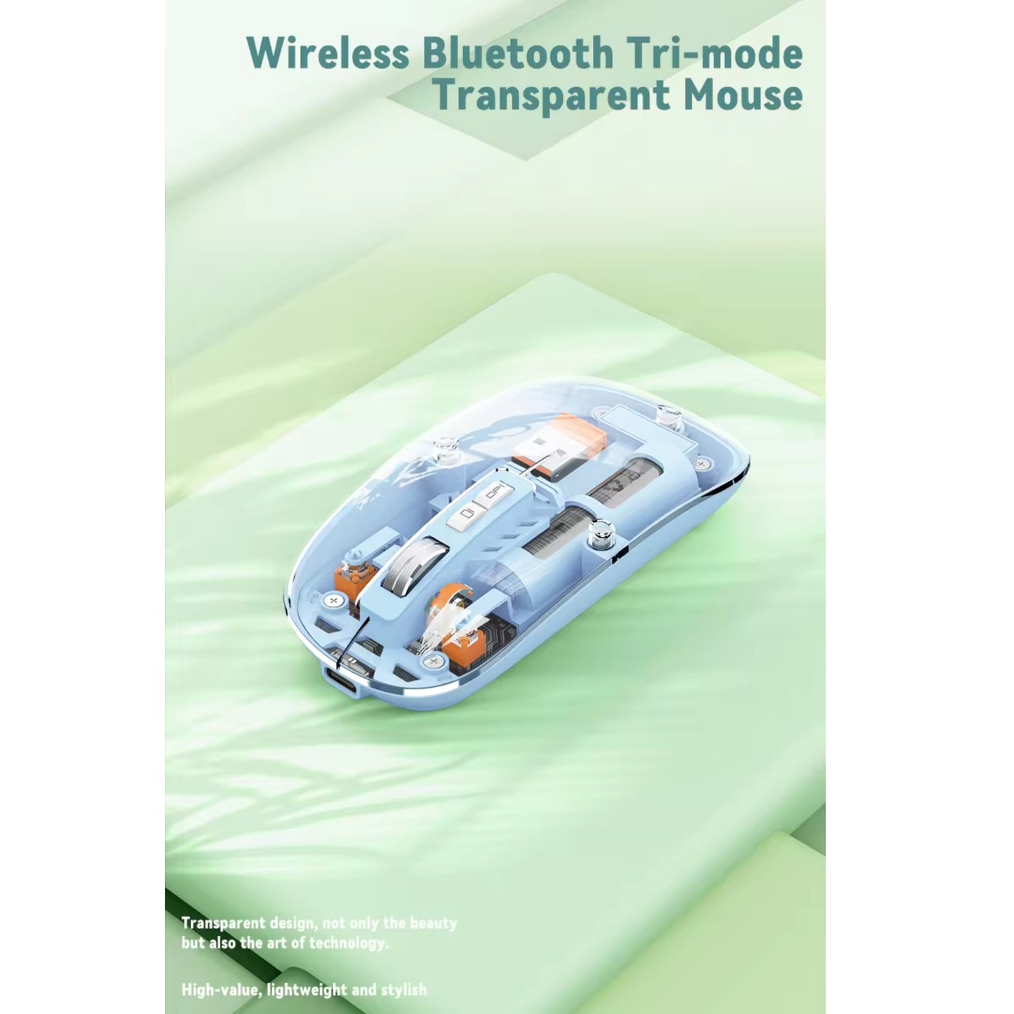 Wireless rechargeable silent mouse