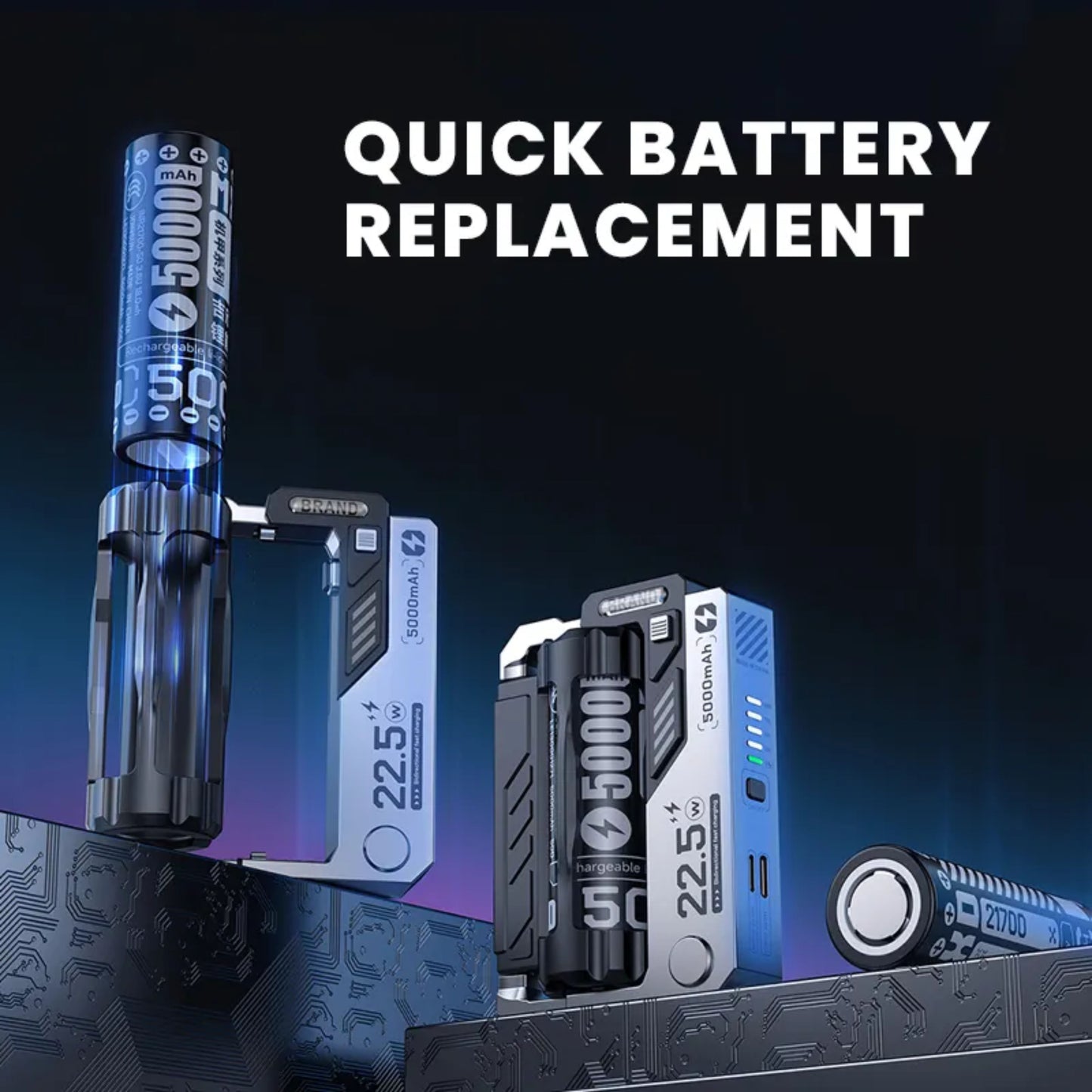 Powerbank - MXD1 Coolest Powerbank in the World. Replaceable Battery