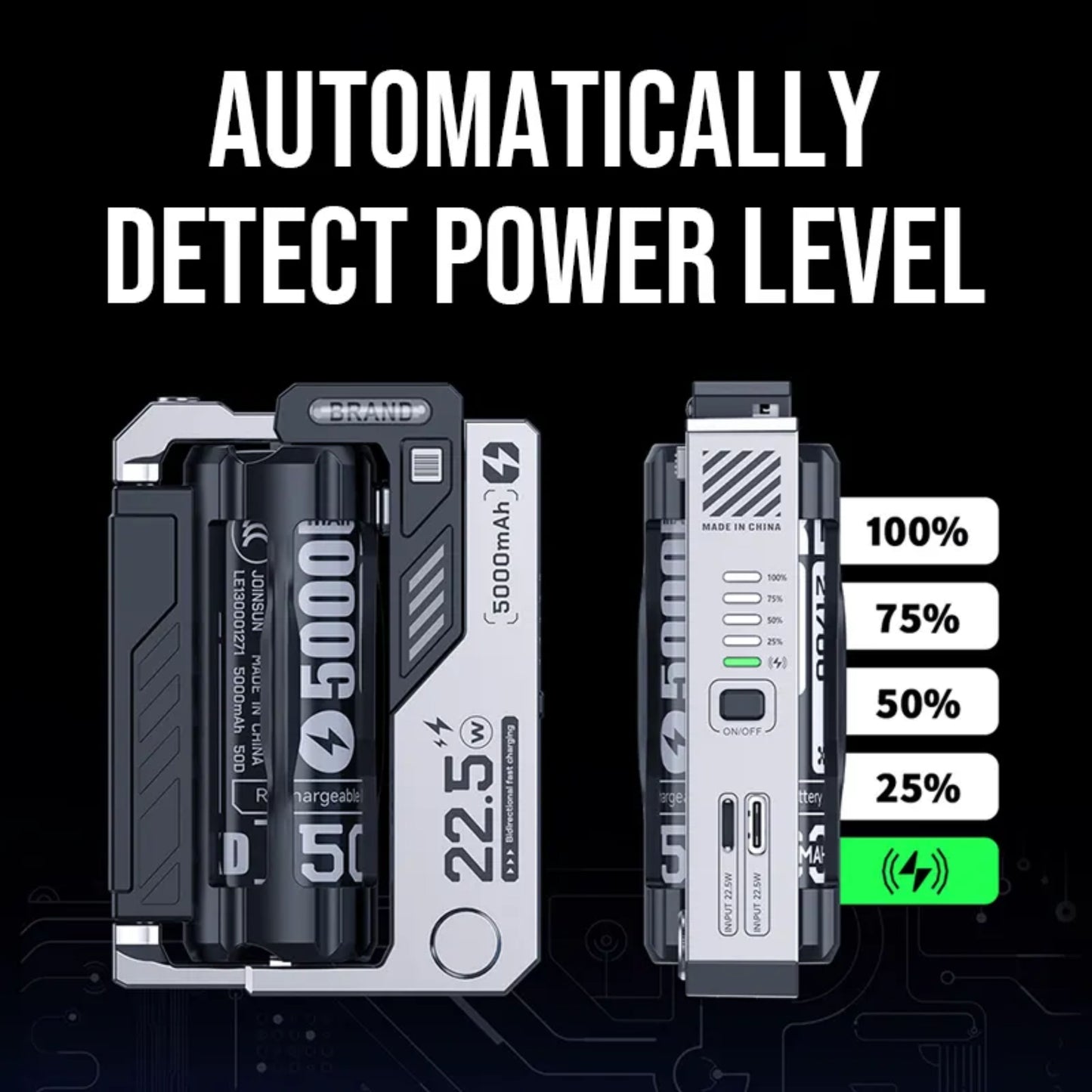 Powerbank - MXD1 Coolest Powerbank in the World. Replaceable Battery