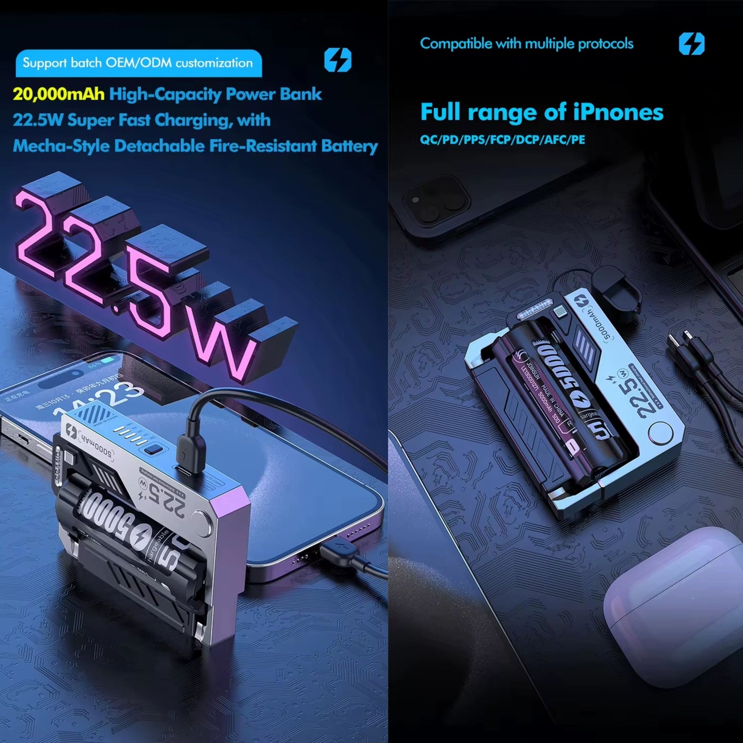 Powerbank - MXD1 Coolest Powerbank in the World. Replaceable Battery