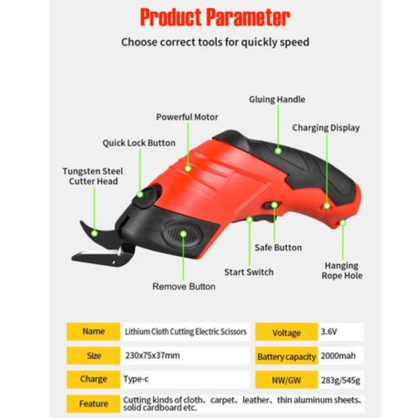 Electric Scissors - Rechargeable